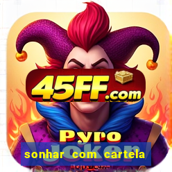 sonhar com cartela de bingo